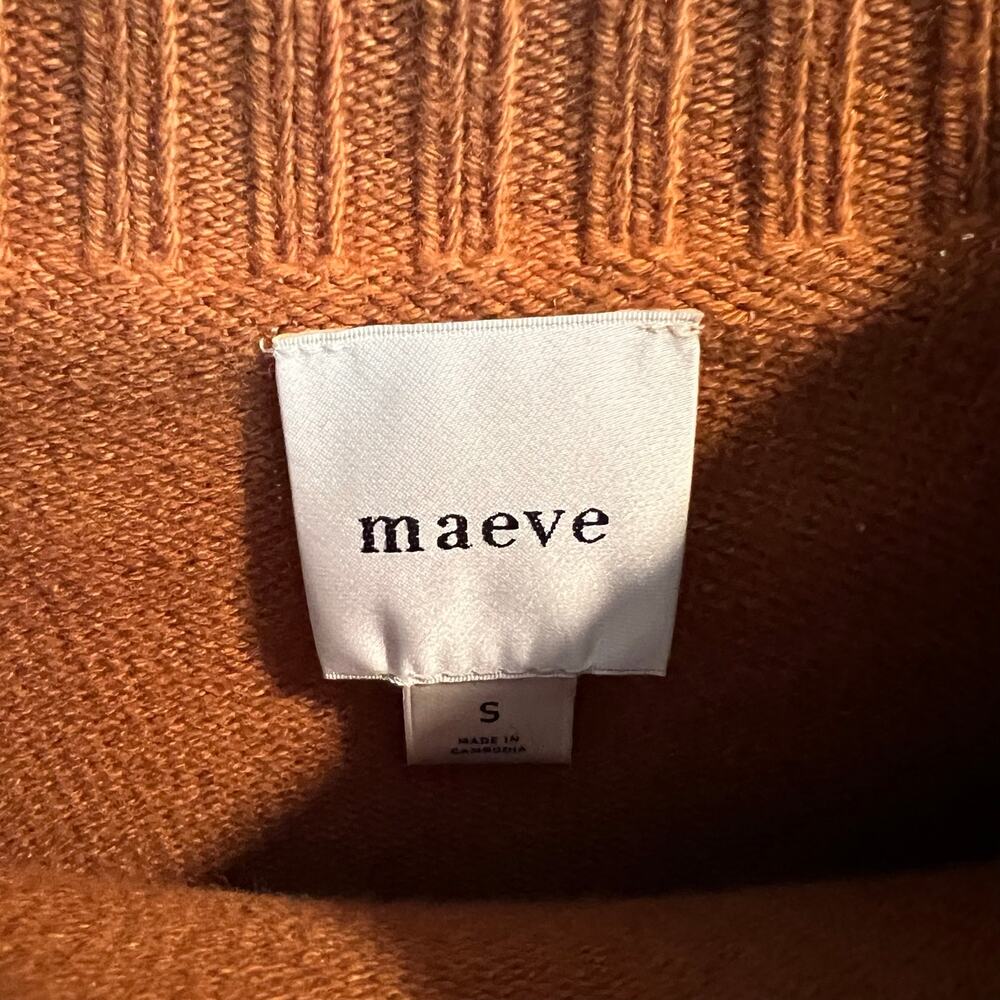 Maeve Anthropologie Mock-Neck Raglan Ribbed Sleeve Pullover Sweater Size S - Picture 3 of 7